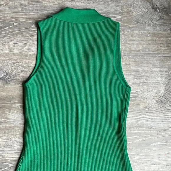 NEW HOUSE OF HARLOW Ribbed Collared Dress Sculpt Knit Polo Dress - Picture 8 of 11